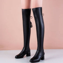 Bota Feminina de Inverno Em Couro Ecológico - Blossom