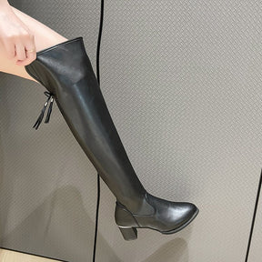 Bota Feminina de Inverno Em Couro Ecológico - Blossom