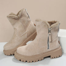 Bota Feminina de Inverno em Camurça Peluciada - Ines