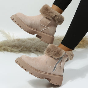 Bota Feminina de Inverno em Camurça Peluciada - Ines