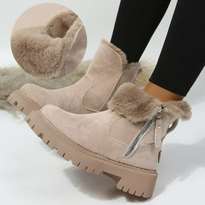 Bota Feminina de Inverno em Camurça Peluciada - Ines