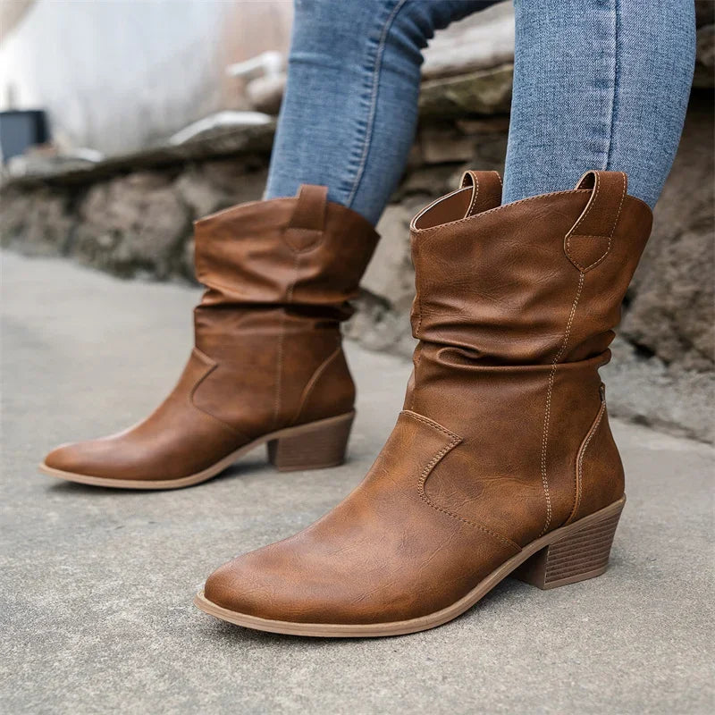 Bota Feminina de Inverno em Couro - Arctic