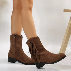 Bota Feminina de Inverno em Couro - Jasmine