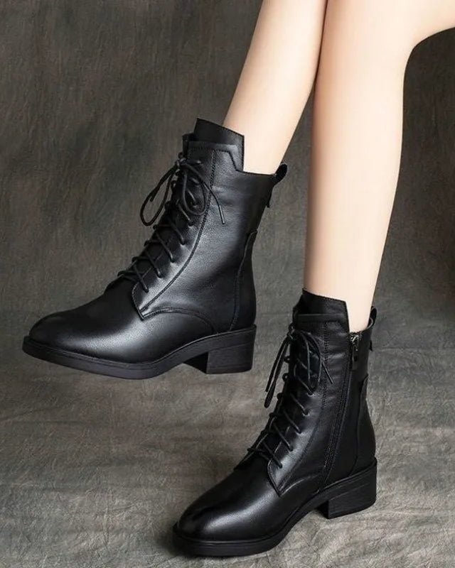 Bota Feminina de Inverno em Couro - Luster