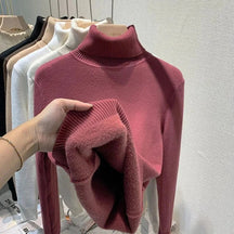 Suéter Feminino Peluciado Gola Alta - Keira