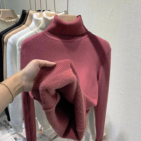 Suéter Feminino Peluciado Gola Alta - Keira