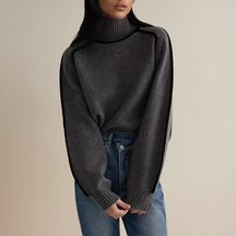 Suéter Feminino Minimalista Gola Alta - Fernanda