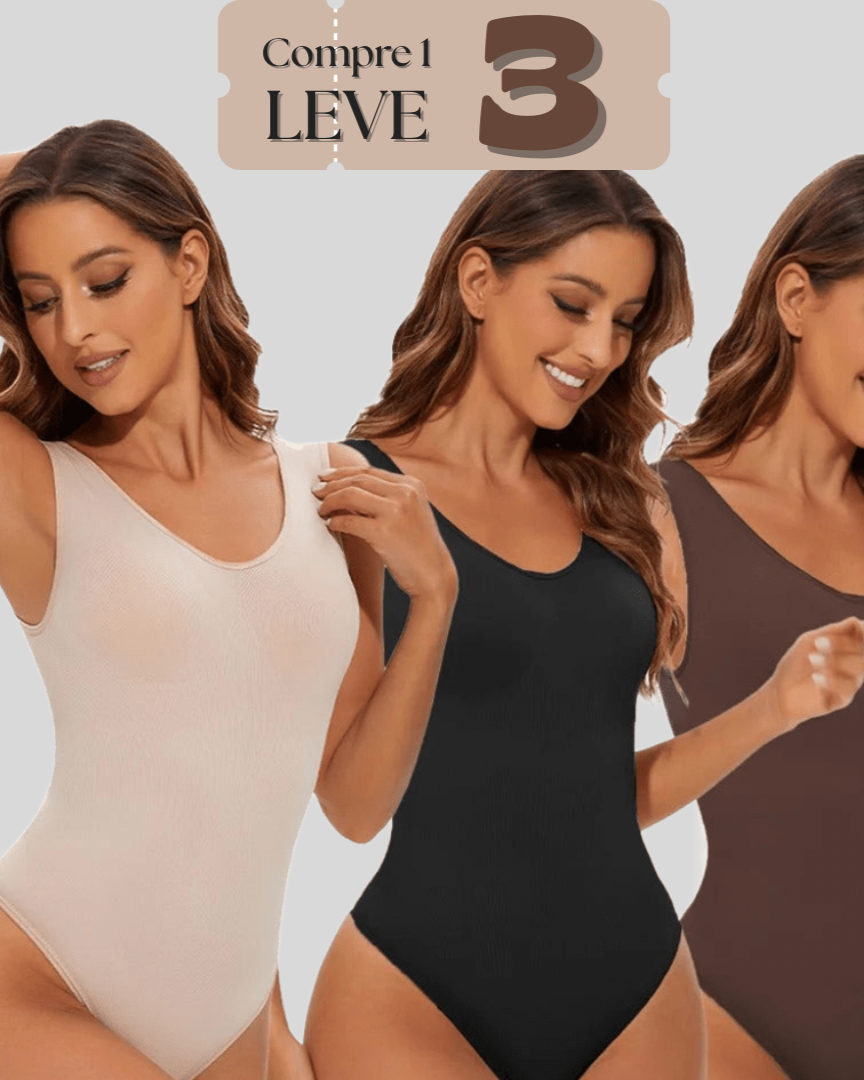 Body Feminino Modelador Alças Largas - Skindra ( Compre 1 e Leve 3 )