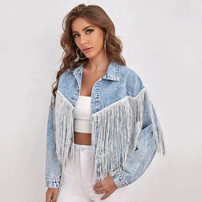 Jaqueta Jeans Feminina Casual Chic - Jessamine
