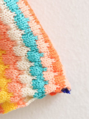 Casaco Feminino em Tricot Vibrante com Listras – Brigitte
