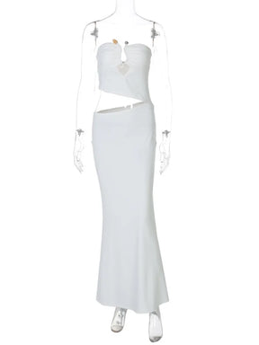 Vestido Longo sem Alças Sofisticado - Leontine