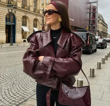 Jaqueta Feminina em Couro Legitimo Premium - Elisa