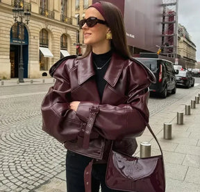 Jaqueta Feminina em Couro Legitimo Premium - Elisa