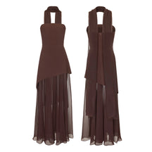 Vestido Longo Elegante com Cachecol - Lysandra