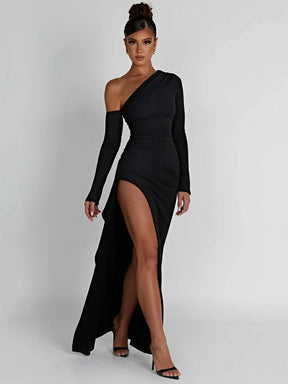 Vestido Longo Casual com Mangas Compridas - Amity