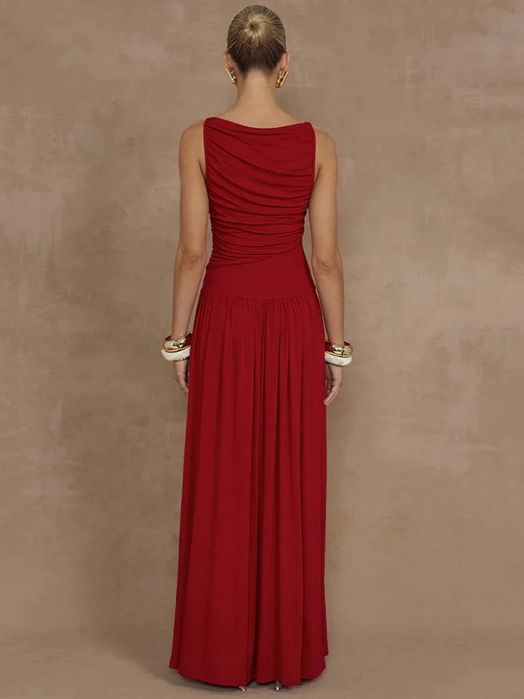 Vestido Longo Casual sem Mangas - Xylia