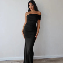 Vestido Longo Elegante Slim sem Alças - Ginevra