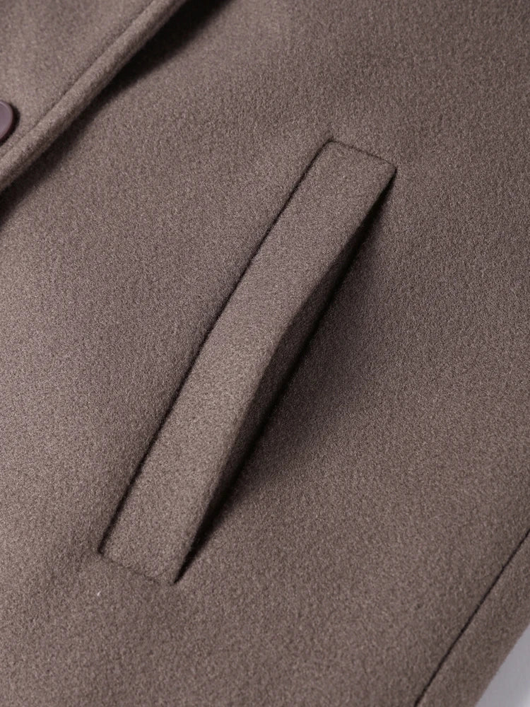 Casaco Feminino Longo em Lã Elegante - Fantine