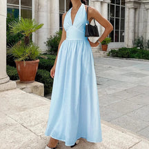 Vestido Longo sem Alças Casual com Decote - Ivanna