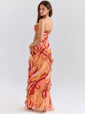 Vestido Longo com Estampa Floral - Giselle