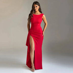 Vestido Longo sem Mangas Sofisticado - Junia