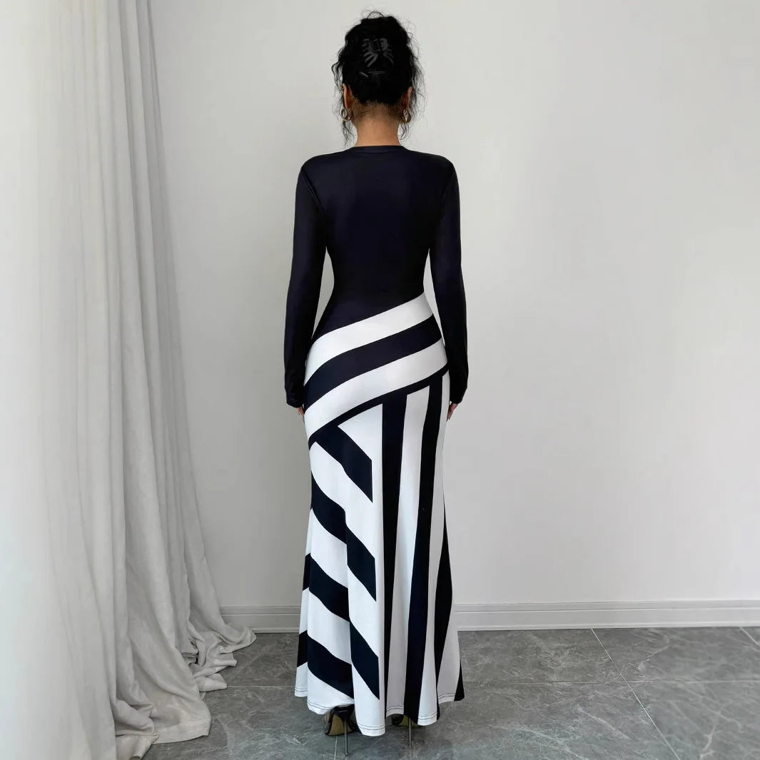Vestido Longo Casual com Manga Longa - Maeve