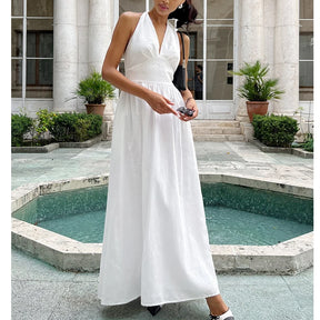 Vestido Longo sem Alças Casual com Decote - Ivanna