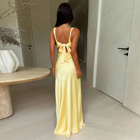 Vestido Longo Casual com Decote em V - Rhiannon