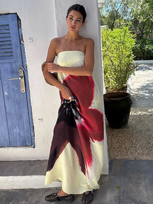 Vestido Longo Estampa Floral Elegante - Yara