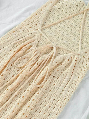 Vestido Feminino Longo Casual de Tricot - Sage