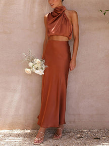 Conjunto Feminino de Cetim - Olívia