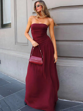 Vestido Longo sem Alças Casual - Mireille