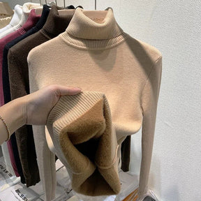 Suéter Feminino Peluciado Gola Alta - Keira