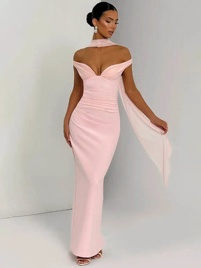 Vestido Longo com Manga sem Alças - Belen