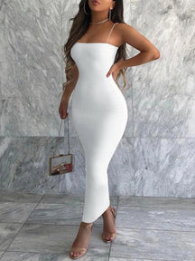 Vestido Longo Midi Elegante sem Alças - Ysolde