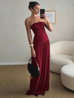 Vestido Longo sem Alças Casual - Mireille