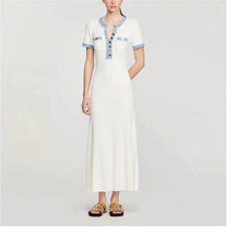 Vestido Longo Casual com Gola - Saphira