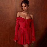 Vestido Curto de Renda Elegante - Freya
