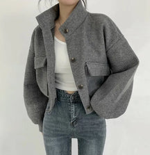 Casaco Elegante Feminino em Lã para o Inverno – Sofia