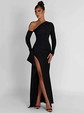 Vestido Longo Casual com Mangas Compridas - Amity