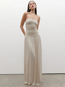 Vestido Longo sem Alças Casual - Mireille