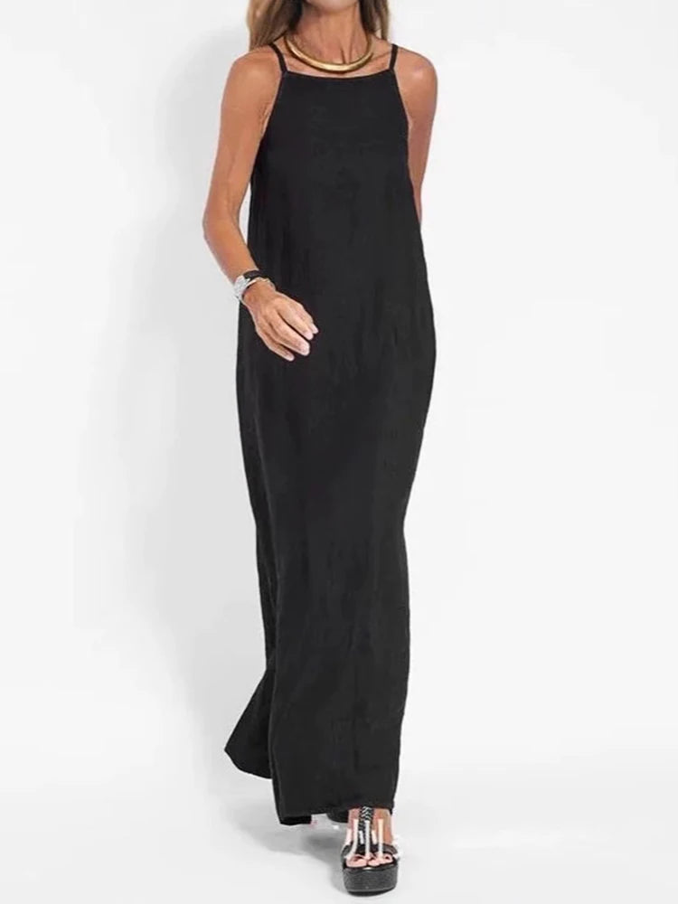 Vestido Longo sem Alças Casual - Penelope