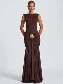 Vestido Longo Elegante Slim Moderno - Seraphine