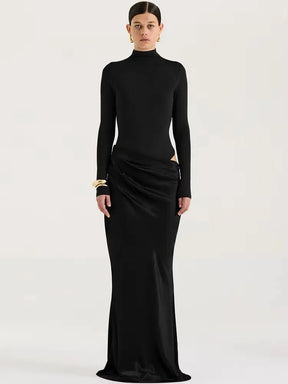 Vestido Longo sem Mangas de Cetim - Ruby