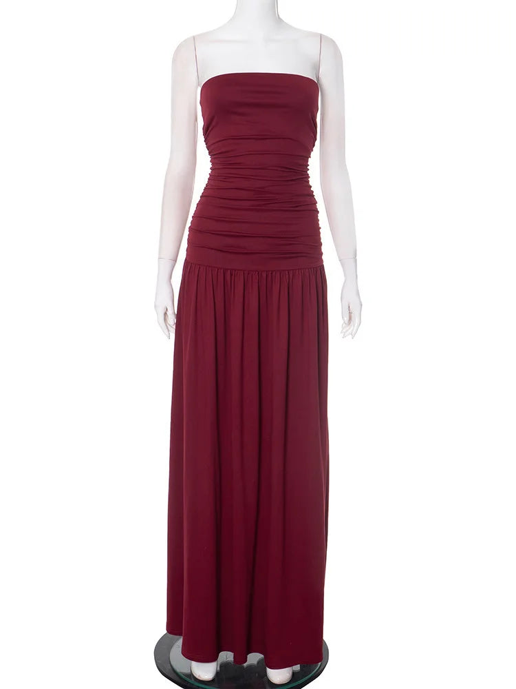 Vestido Longo sem Alças Casual - Mireille