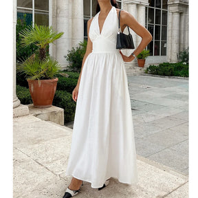 Vestido Longo sem Alças Casual com Decote - Ivanna