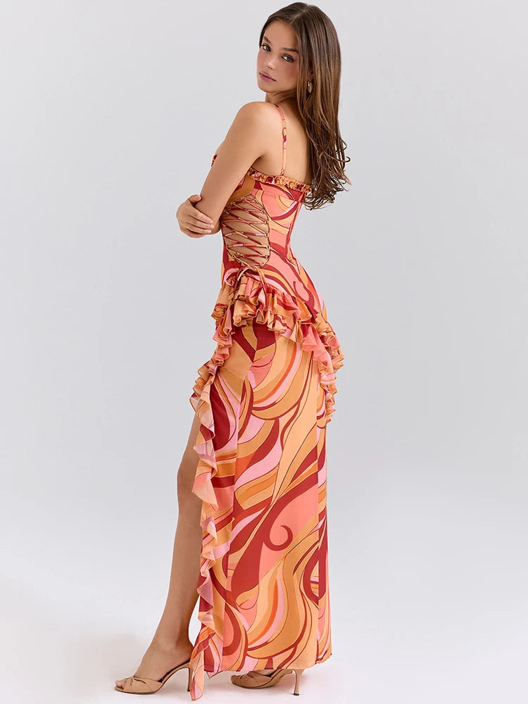 Vestido Longo com Estampa Floral - Giselle