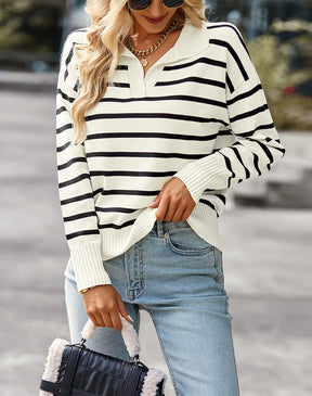 Suéter Feminino Casual Gola Polo - Bianca