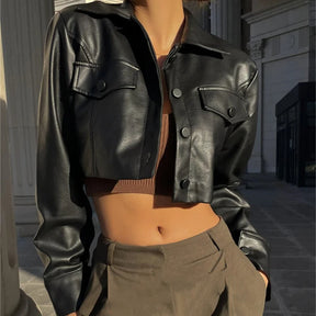 Jaqueta Couro Feminina Moderna e Chic - Venezia