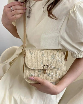 Bolsa Feminina de Palha - Glicínia